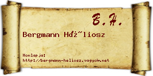 Bergmann Héliosz névjegykártya